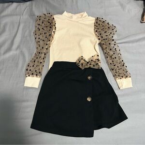 SHEIN Ribbed Knit Top in Cream